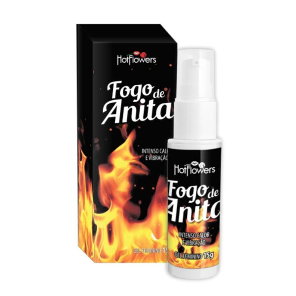 Fogo De Anita Excitante Feminino Vibra E Esquenta 15G Hot Flowers