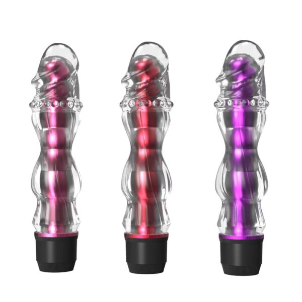 Vibrador Translúcido Com Relevos Massageadores Vibe Toys